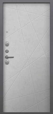 Дверь входная Сезам А-03 (2026), 2 замка, 1 мм металл, (серый букле+светлый бетон) #3