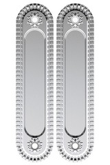 Ручка овал для раздвижных дверей Армадилло SH.CL152.010 (SH010/CL) SILVER-925 (цена за комплект), цвет серебро 925 (гарантия - 5 лет)