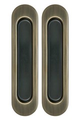 Ручка овал для раздвижных дверей Армадилло SH.LD152.010 (SH010) АВ-7 (цена за комплект), цвет бронза (гарантия - 5 лет)