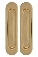 Ручка овал для раздвижных дверей Армадилло SH.LD152.010 (SH010) GP-2 (цена за комплект), цвет золото (гарантия - 5 лет)
