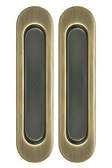 Ручка овал для раздвижных дверей Армадилло SH.LD152.010 (SH010) WAB-11 (цена за комплект), цвет бронза матовая (гарантия - 5 лет)