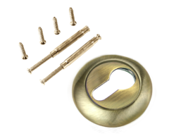 Накладка круг на цилиндр Ренц INET 08 AB, цвет бронза античная (гарантия - 12 месяцев)