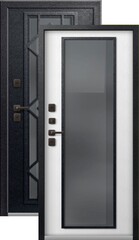 Термодверь входная Центурион Т-21 (2026), 2 замка, 1,4 мм металл, (черный муар+белый ясень софт)