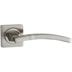 Ручка квадрат Пуэрто INAL 520-02 SN/NP, цвет никель матовый/никель блестящий, алюминий (гарантия - 8 лет)