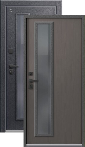 Термодверь входная Центурион Т-10 (2026), 2 замка, 2 мм металл, (антрацит муар+пепельный ясень)