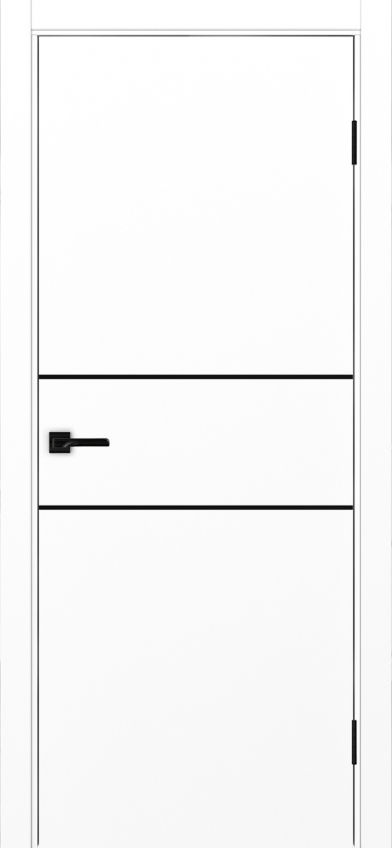 Дверь межкомнатная Оптима Порте Неаполь 203 молдинг SB (кромка ПВХ в цвет полотна с 4х сторон с врезкой под замок Морелли М1895 (М1885)), цвет белый снежный, экошпон, глухая