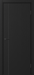 Дверь межкомнатная Оптима Порте Неаполь 204 молдинг SB (кромка ПВХ черная с 4х сторон с врезкой под замок Морелли М1895 (М1885)), цвет антрацит, экошпон, глухая