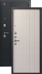 Дверь входная Сезам А-02 (2026), 2 замка, 1 мм металл, (черный сатин+капучино 3Д)