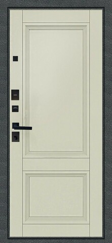 Теплая дверь входная Аргус Блэк Анастасия-2, 2 замка, 2 мм металл, (черный муар+ваниль винил) #3