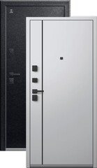 Теплая дверь входная Центурион С-106 (2026), 2 замка, 2 мм металл, (черный муар+белый кашемир)