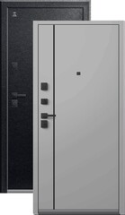 Теплая дверь входная Центурион С-106 (2026), 2 замка, 2 мм металл, (черный муар+сильвер кашемир)