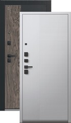 Теплая дверь входная Центурион С-112 (2026), 2 замка, 2 мм металл, (черный муар/черный кварц/мокко орех+белый кашемир)