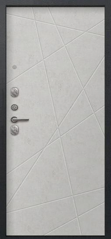 Дверь входная Сезам А-03 (2025), 2 замка, 1 мм металл, (черный сатин+светлый бетон) #3