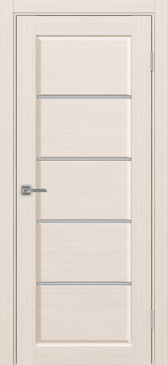 Дверь межкомнатная Оптима Порте Сицилия 710.12, цвет перламутровый ясень, экошпон, стекло мателюкс