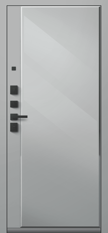 Теплая дверь входная Центурион С-114 зеркало (2026), 2 замка, 2 мм металл, (черный муар/темный бетон+сильвер кашемир) #3