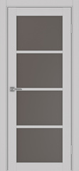 Дверь межкомнатная Оптима Порте Турин 540.2222, цвет пепельный, экошпон, стекло бронза