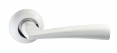 Ручка круг Пуэрто INAL 551-08 MSW/CP, цвет супер белый матовый/хром, алюминий (гарантия - 8 лет)