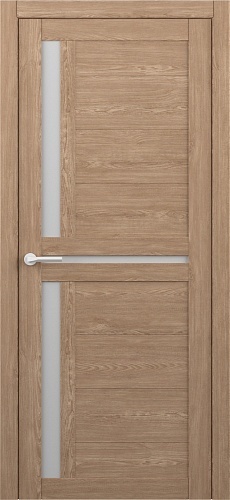 Дверь межкомнатная Альберо (Фрегат) Мегаполис Кельн, цвет натуральный дуб, экошпон, стекло мателюкс