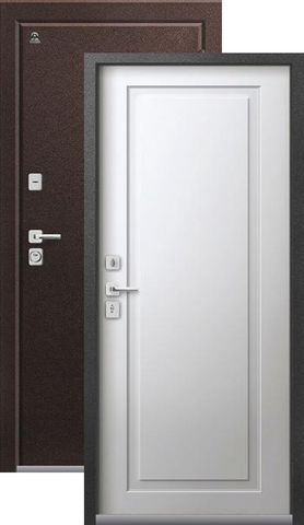 Термодверь входная Центурион Т-4 (2025), 2 замка, 1,4 мм металл, (шоколадный муар+белый кашемир)