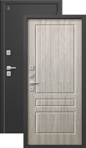 Термодверь входная Центурион Т-6 (2025), 2 замка, 1,2 мм металл, (графит букле+полярный дуб)