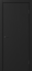 Дверь межкомнатная Оптима Порте Неаполь 201 (кромка ПВХ черная с 4х сторон с врезкой под замок Морелли М1895 (М1885)), цвет антрацит, экошпон, глухая