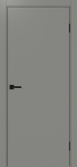 Дверь межкомнатная Оптима Порте Неаполь 201 (кромка ПВХ черная с 4х сторон с врезкой под замок Морелли М1895 (М1885)), цвет серый, экошпон, глухая