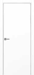 Дверь межкомнатная Оптима Порте Неаполь 201 (кромка алюминиевая с 2х сторон с врезкой под замок Морелли М1895 (М1885)), цвет белый снежный, экошпон, глухая