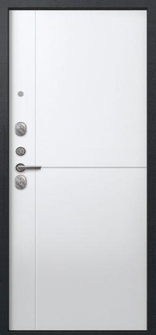 Дверь входная Сезам А-05 (2025), 2 замка, 1 мм металл, (черный сатин+белый кашемир) #3