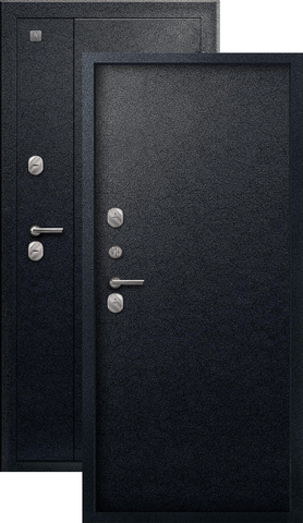 Термодверь входная Сезам Т-111 (2025), 2 замка, 1 мм металл, (черный муар+черный муар)
