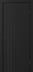 Дверь межкомнатная Оптима Порте Неаполь 205 молдинг SB (кромка ПВХ черная с 4х сторон с врезкой под замок Морелли М1895 (М1885)), цвет антрацит, экошпон, глухая