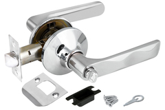 Ручка-защелка фиксатор Пунто DK624 CP-BK (6024 CP-B), цвет хром (гарантия - 1 месяц)